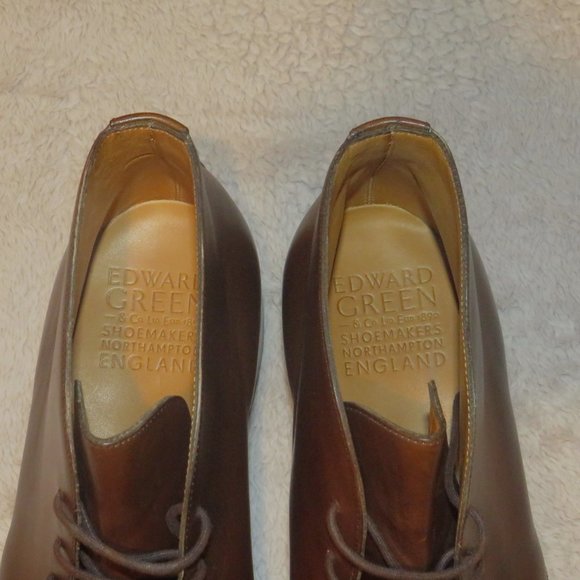 Edward Green Banbury Dark Oak Brown Leather Chukka Boots 8.5 E NWB main image 9